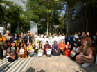 three representatives from the 2023 award-winning organizations accept the Gender Just Climate Solutions Awards