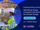 Implementing change. Identifying energy  innovation and technology for climate change