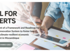 [Re-Advertisement] Call for experts: Development of a Framework and Roadmap for a National Innovation System to foster low-carbon and climate resilient economic development in Mozambique
