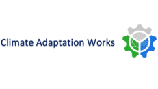 Words Climate Adaptation Works and corporate logo