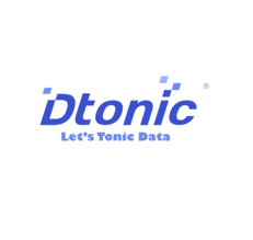 Dtonic Corporation Logo with company motto "Let's Tonic Data"