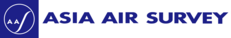 Blue symbol mark and blue logo- Asia Air Survey