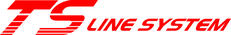 This is the official logo of TS Line System, featuring the company's name in bold, dynamic red letters to convey innovation and reliability.