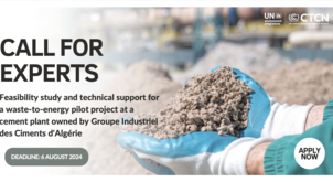 Call for experts: Feasibility study and technical support for the implementation of a pilot project waste-to-energy pilot project at a cement plant belonging to the Groupe Industriel des Industriel des Ciments d'Algérie